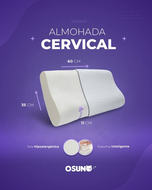 Almohada Memory Foam Cervical Sencilla